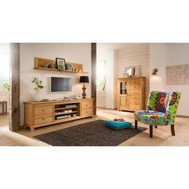 Home Affaire Highboard HOME AFFAIRE "Rauna", beige (naturfarben), B:102,8cm H:131cm T:37cm, Sideboards, Highboard, Vitrine, Breite 103 cm, FSC-zertifiziertes Massivholz