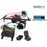Simulus Faltbare GPS-Drohne, 4K-Cam, 360°-Abstandssensor, Brushless-Motor, App