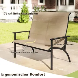 Costway Gartenbank 120 x 81 x 106 cm Braun
