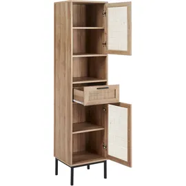 Beliani Rosell Badezimmerschrank 40 x 165 x 36 cm Hellbraun