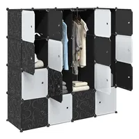 VidaXL Regalsystem mit 16 Würfeln und Aufhängestangen 16 x