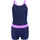 Aquarti Badeanzug Mädchen mit Bein Racerback Dunkelblau/Lila 146