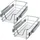 Tectake tectake® Teleskopschublade, verchromt, verstellbare Breite, einfache Montage