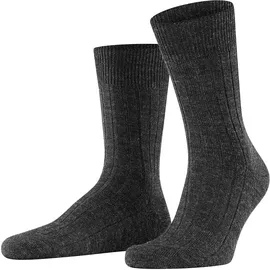 Falke Herren Socken Teppich im Schuh So Wolle einfarbig 1 Paar, Grau Anthracite Melange 3080, 41-42