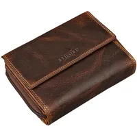 STILORD Monnie Elegantes Portemonnaie Damen Leder - NFC & RFID Blocker Geldbörse Damen Groß viele Fächer 18 Karten - Stylishe Brieftasche Frauen Geldbeutel in Geschenkbox Farbe:luino - braun