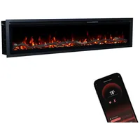 GLOW FIRE Elektrokamin GF Core Wandkamin mit 3D Feuer und Heizung (Thermostat, 900- 1800 W), Elektrischer Stand-, Wand- oder Einbaukamin mit APP Steuerung, LED 182 cm