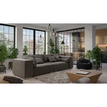 s-style möbel Big-Sofa Cork mit Schlaffunktion und Boxspringfederung, Lounge Sofa braun