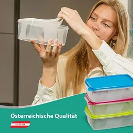 MiraHome Vorratsdosen Sets verschiedene Größen rund/quadratisch grün – Vorratsdosen mit Deckel Luftdicht – Gefrierdosen für Mealprep – Küche – Grün