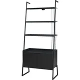 [en.casa] Möbelset Storfjord 5-tlg. 1xSchreibtisch, 3xRegal, 1xTV Schrank