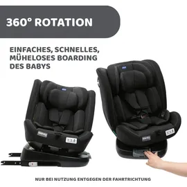Chicco Unico Evo I-Size, Kindersitz 0-36 Kg, für Kinder von 40 bis 150 cm, homologiert ECE R129/03, Isofix 360° drehbar und neigbar, Gruppe 0+/1/2/3 von 0 bis 12 Jahren, Schwarz