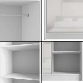 altdecor Schiebetürenschrank 120 x 215 x 61 cm Weiß