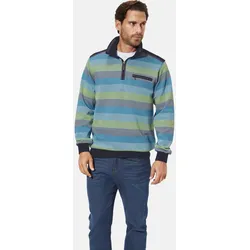 Sweatshirt BABISTA "Sweatshirt OLAMAR", Herren, Gr. XL, blau (türkis gestreift), Obermaterial: 100% Baumwolle CO., Sweatshirts Sweatshirt