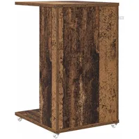 vidaXL Beistelltisch Mit Rad Altholz 40 x 35 x 60 cm Holzwerkstoff