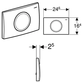 Geberit Delta15 Betätigungsplatte 115120115