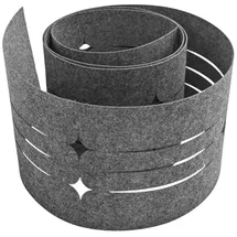 zaun|zu® Sichtschutzstreifen 255 x 15 cm Schwarzgrau Vlies 2 St.