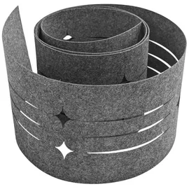 zaun|zu® Sichtschutzstreifen 255 x 15 cm Schwarzgrau Vlies 2 St.