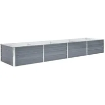 vidaXL Garten-Hochbeet verzinkter Stahl rechteckig 320 x 80 x 45 cm Grau  