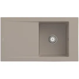 Villeroy & Boch Timeline 50 rechts Einbauspüle keramik almond Handbetätigung 900 x 510 mm