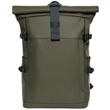 MIRROSI Rucksack Damen- und Herren-Tagesrucksack, großes Volumen XL: 19–25 L (32x48x14cm, Wasserdicht), aus hochwertigem Kunstleder, Rucksack, Daypack grün