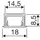 L&S Einbauleuchte Malindi2 Dual Color Aluminium, L: 372 mm, 144 lm, gelb