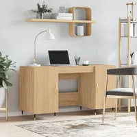 VidaXL Schreibtisch Sonoma-Eiche 140x50x75 cm Holzwerkstoff - Braun