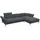 flexlux Ecksofa Salino, Funktionssofa mit Recamiere, Relaxsofa, Ecksofa, Sofa mit Arm- und Kopfteil-Verstellungen, Kaltschaum & Stahl-Wellen schwarz