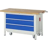 Rau Werkbank mit Fahrgestell 8357, B1500xT700xH880mm, 3x Schublade-TA