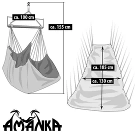 AMANKA Hängestuhl XXL HMG-40 blau-braun gestreift