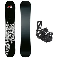 F2 Set Snowboard Junior Rental Schwarz 110cm + Pipe