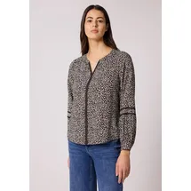 STREET ONE Langarmbluse mit Leoprint Braun 40