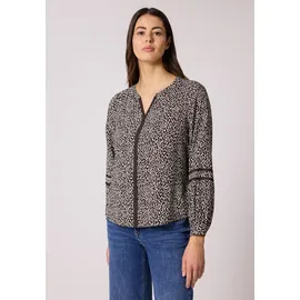 STREET ONE Langarmbluse mit Leoprint Braun 40