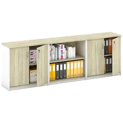 Schrank-Set MIRELLI, Typ I – weiß/Sonoma Eiche