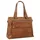 Spikes & Sparrow Leder Laptop-Schultertasche, Brandy
