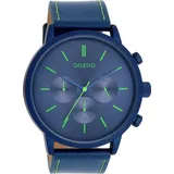 Oozoo Herren Armbanduhr Timepieces Analog Leder blau UOC11205 | Blau