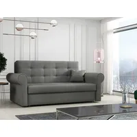 MIRJAN24 Schlafsofa Viva Silver III, 3 Sitzer, mit Schlaffunktion und Bettkasten grau