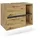 Vicco Waschbeckenunterschrank Viola 2 Schubladen 80 x 60 x 46 cm Braun/Grau