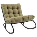 Lesli Living Schaukelstuhl ZENZI oliv Stahlgestell grün