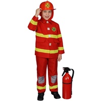 Dress Up America Feuerwehr-Kostüm-Set für Kinder – Deluxe-Feuerwehr-Kostüm für Kinder – perfektes Kostüm für Rollenspiele