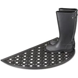 Relaxdays Gummi, rutschfest, witterungsbeständig, Türvorleger für Flur/Balkon/Terrasse, Schwarz