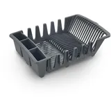 Metaltex Smartex Spülkorb, mit Besteckhalter, PP, dunkelgrau