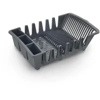 Metaltex Smartex Spülkorb, mit Besteckhalter, PP, dunkelgrau