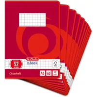 Herlitz 285635 Oktavheft A6, 60 Blatt FSC Mix, Wirbel 10 Stück