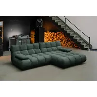 KAWOLA Ecksofa VIVIEN Feincord 2-Sitzer Grün
