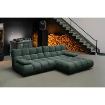 KAWOLA Ecksofa VIVIEN Feincord 2-Sitzer Grün