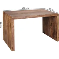 KADIMA DESIGN Schreibtisch BOHA Massiv-Holz Sheesham Computertisch 120 cm