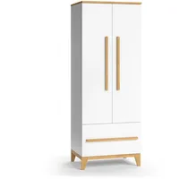 VitaliSpa Kinderkleiderschrank Malia 70 x 187 cm Eiche weiß