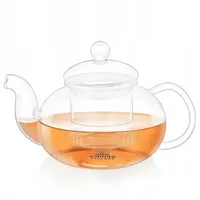 Wilmax | Teekanne Glas mit Siebeinsatz 1200 ML | Teapot | Teezubereiter für losen Tee | Glaskanne für Teeblumen | Kanne mit Deckel & Sieb aus Glas | Spülmaschinenfest | Tropffrei