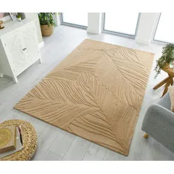 Kadima Design Handgetufteter Teppich, 100% Wolle, in Beruhigenden Farben, `Leven Lee`. Farbe: Braun, 160x230 cm