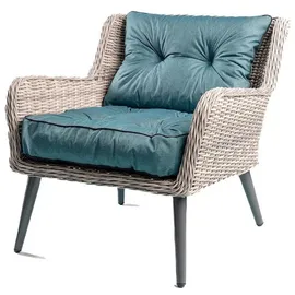 TexDeko Gartenpolster 80 x 80 x 12 cm blau 2-tlg.