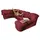 DOMO collection Wohnlandschaft DOMO COLLECTION "Papenburg, zeitlose Rückensteppung, elegante Formensprache, U-Form", rot, B:297cm H:84cm T:180cm, Struktur ( 90% Polyester, 10% Polyacryl);Microfaser PRIMABELLE (100% Polyester);Kunstleder SOFTLUX;Luxus-Microfaser (100%